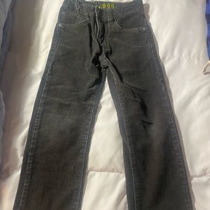 Grey straight leg gap cords